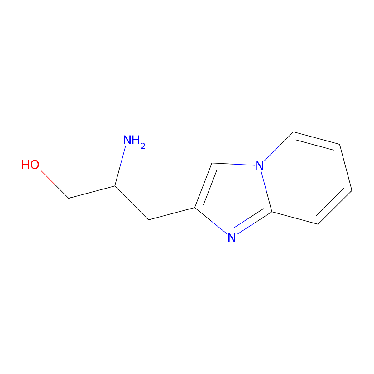2-Amino-3-(imidazo[1,2-a]pyridin-2-yl)propan-1-ol molecular structure, CAS 1342283-10-6