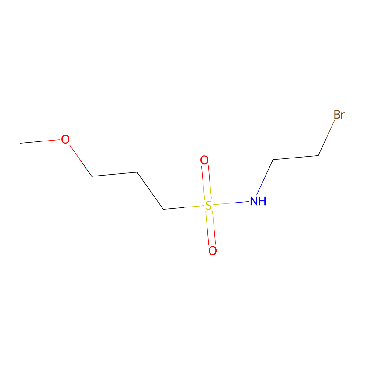 N-(2-bromoethyl)-3-methoxypropane-1-sulfonamide molecular structure, CAS 1342285-08-8