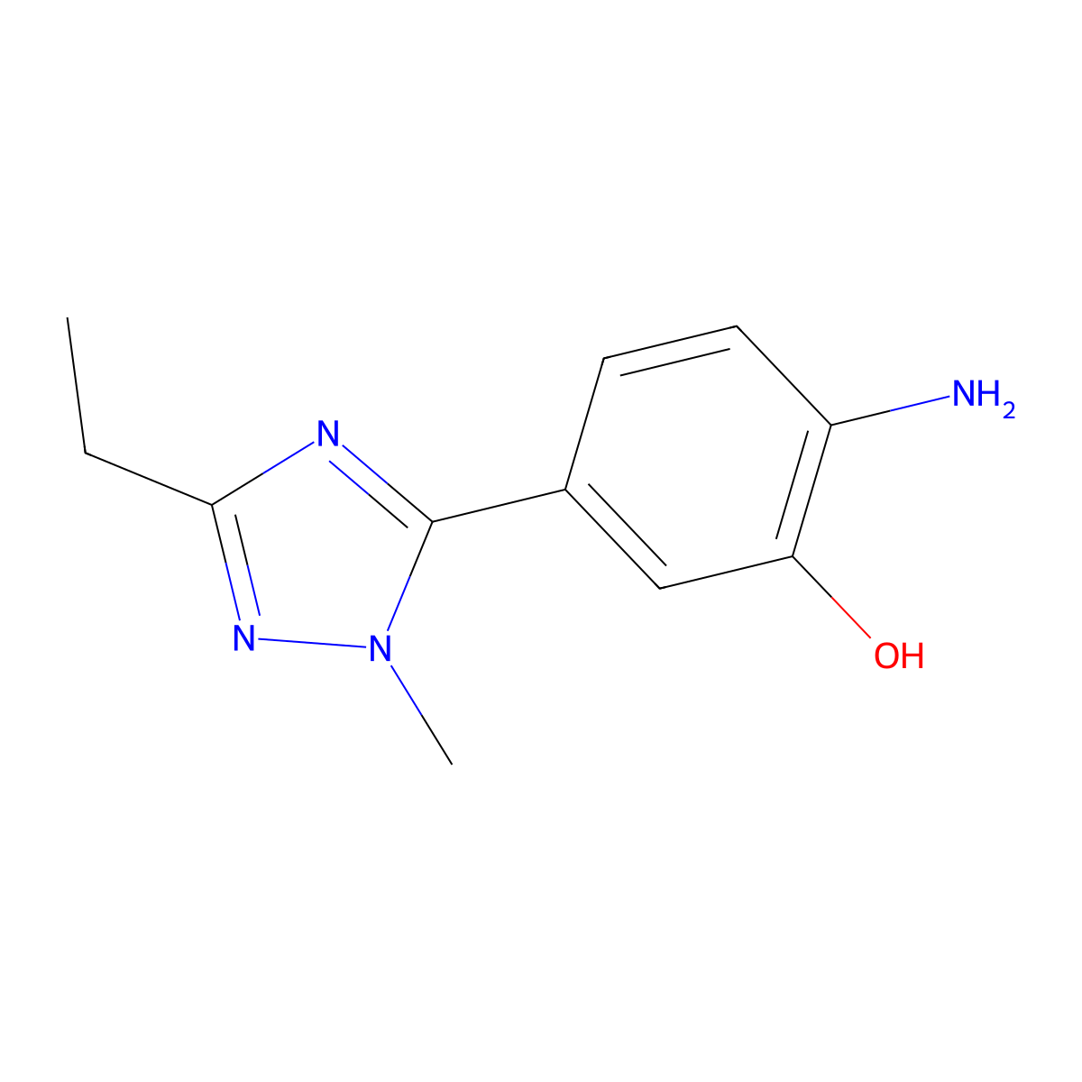 2-Amino-5-(3-ethyl-1-methyl-1h-1,2,4-triazol-5-yl)phenol molecular structure, CAS 1342287-14-2