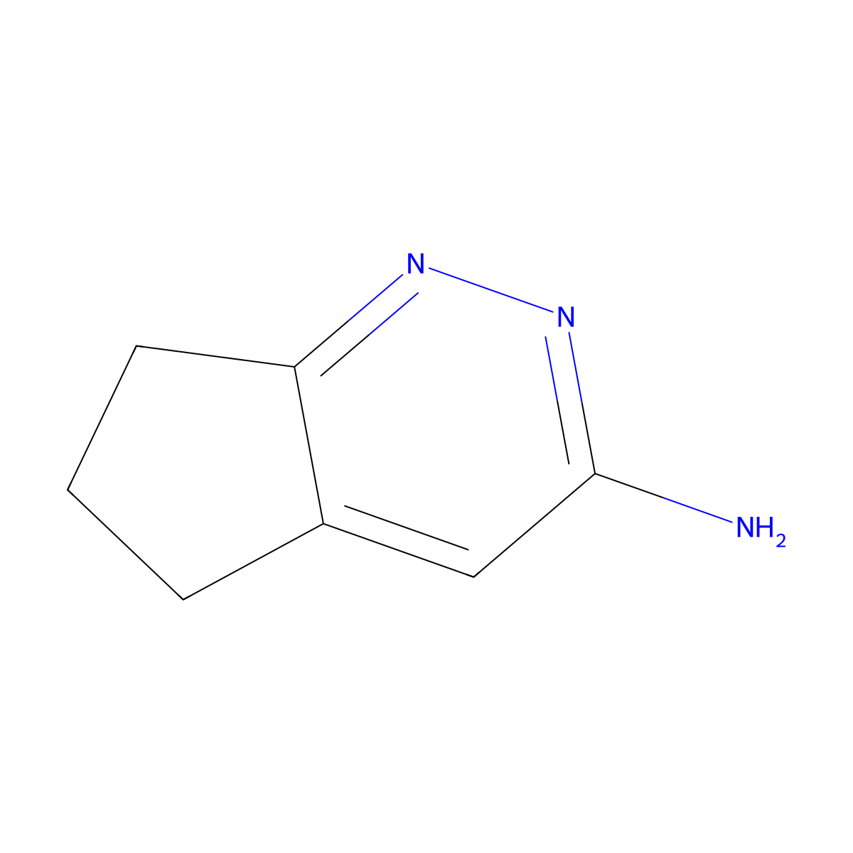5H,6H,7H-cyclopenta(c)pyridazin-3-amine molecular structure, CAS 1342288-68-9