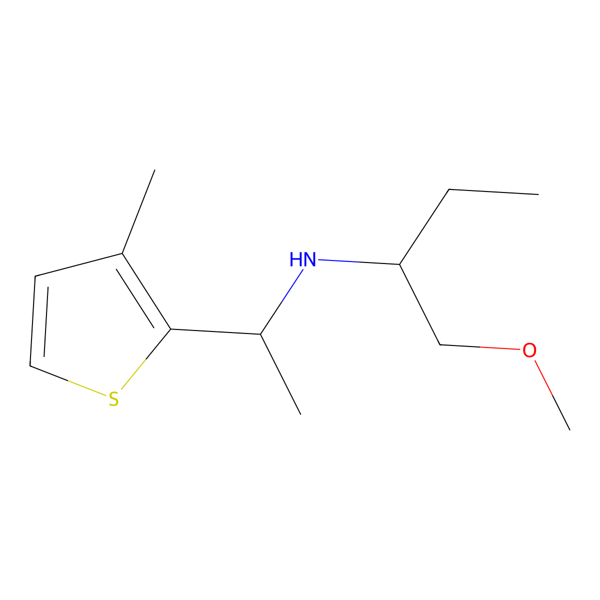 (1-Methoxybutan-2-yl)[1-(3-methylthiophen-2-yl)ethyl]amine molecular structure, CAS 1342288-86-1