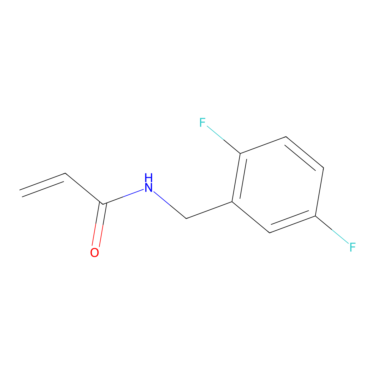 N-[(2,5-difluorophenyl)methyl]prop-2-enamide molecular structure, CAS 1342290-81-6