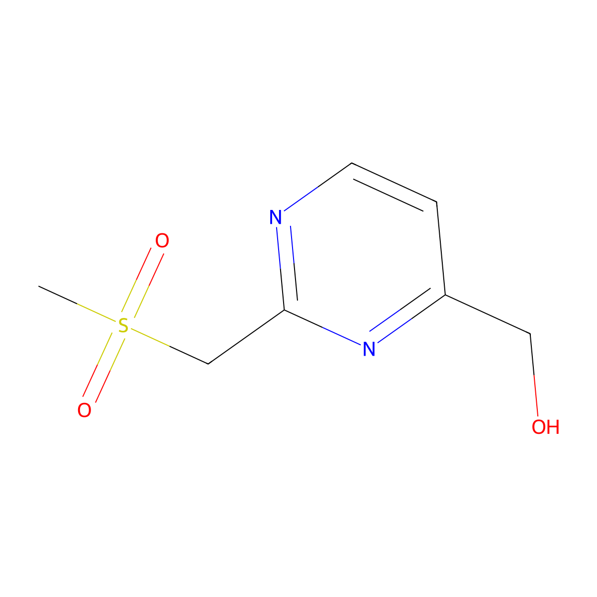 [2-(Methylsulfonylmethyl)pyrimidin-4-yl]methanol molecular structure, CAS 1342291-60-4