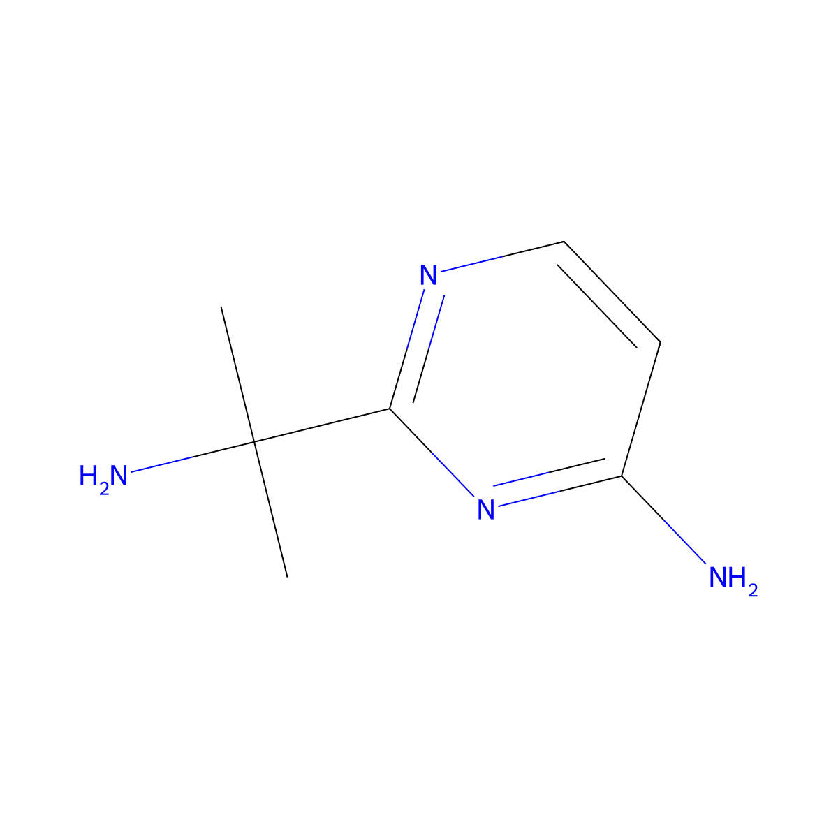 2-(2-Aminopropan-2-yl)pyrimidin-4-amine molecular structure, CAS 1342291-63-7