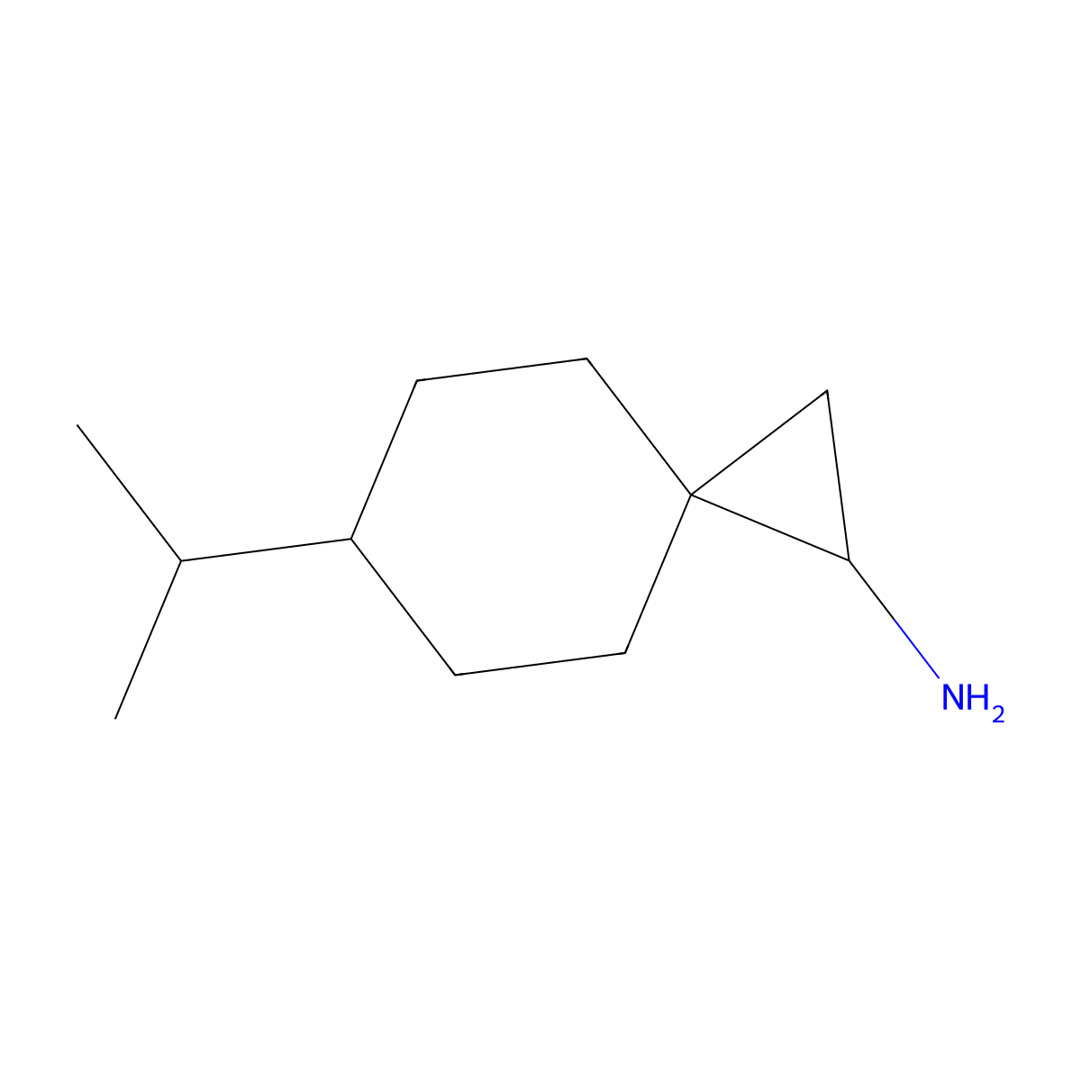 6-(Propan-2-yl)spiro[2.5]octan-1-amine molecular structure, CAS 1342293-01-9