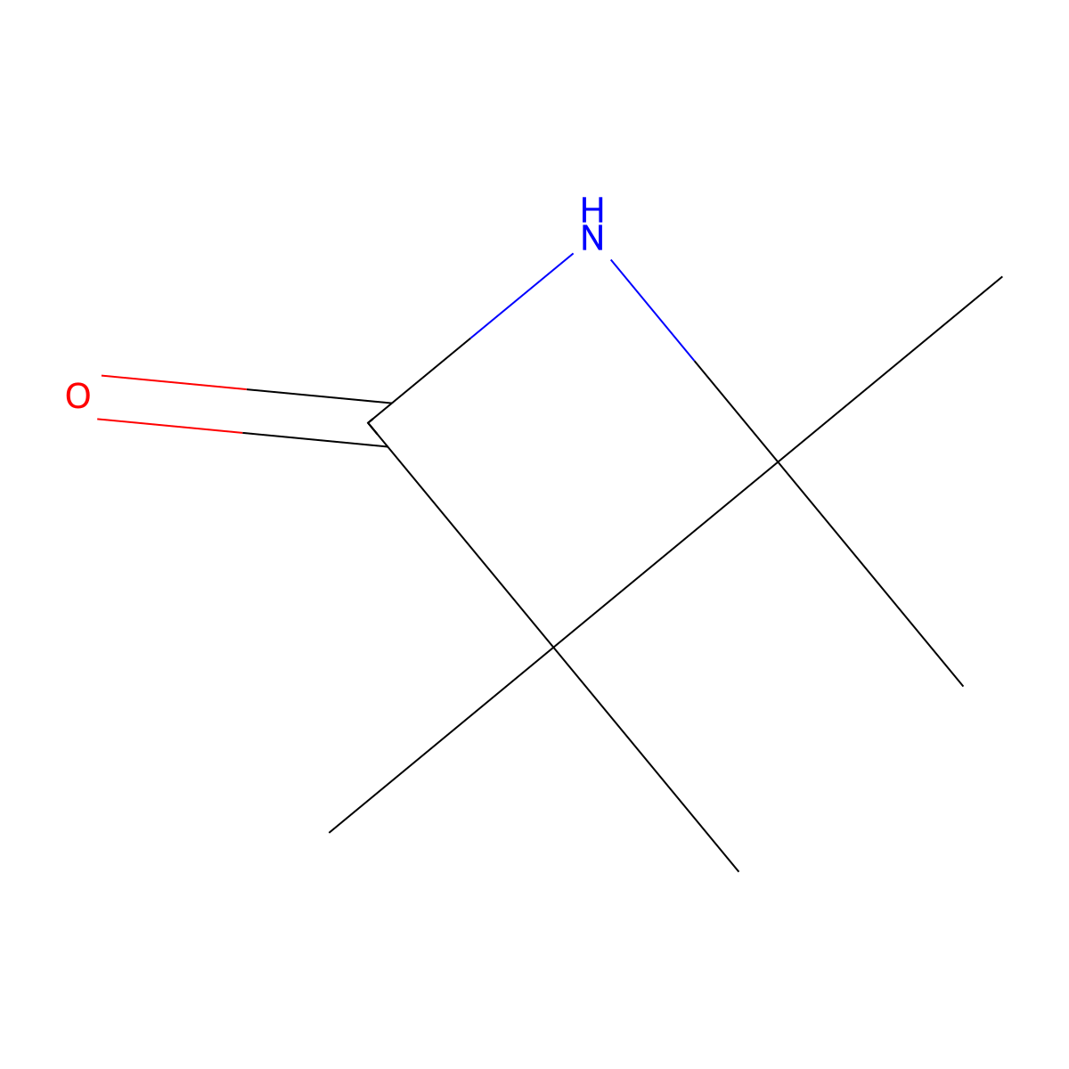 3,3,4,4-Tetramethylazetidin-2-one molecular structure, CAS 13423-22-8