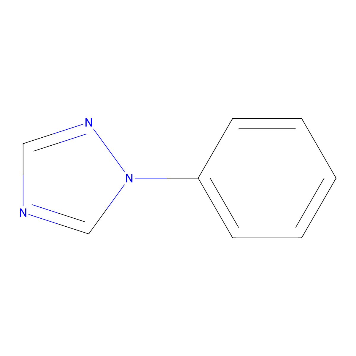 1-phenyl-1H-1,2,4-triazole molecular structure, CAS 13423-60-4