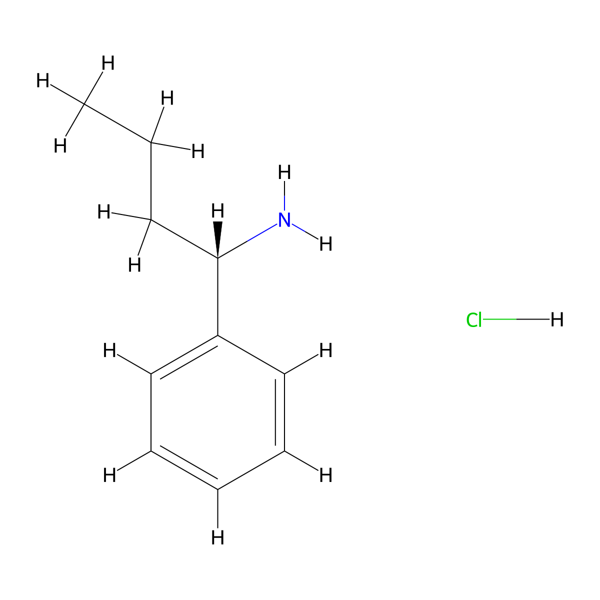 [(1S)-1-phenylbutyl]amine hydrochloride molecular structure, CAS 1342311-77-6
