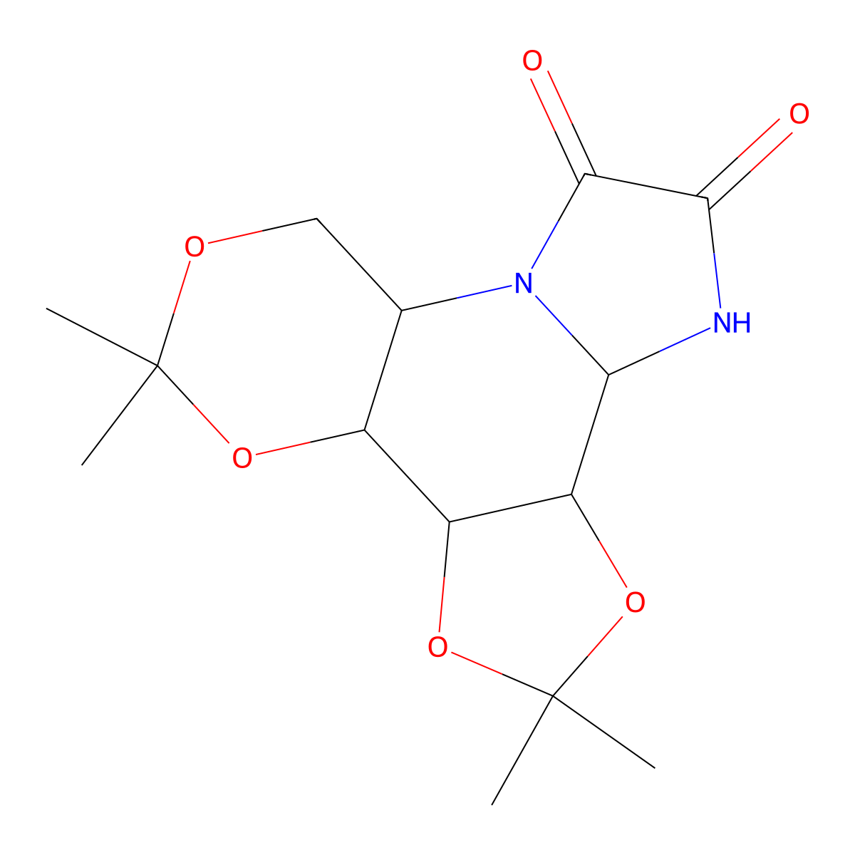 Kifunensine diacetonide molecular structure, CAS 134234-43-8