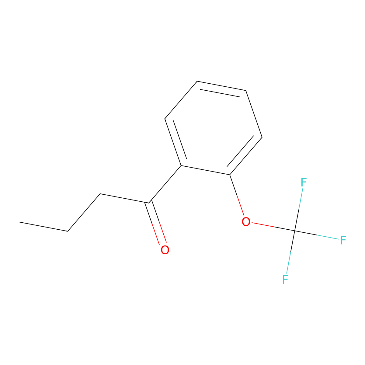 1-[2-(Trifluoromethoxy)phenyl]-1-butanone molecular structure, CAS 1342345-52-1
