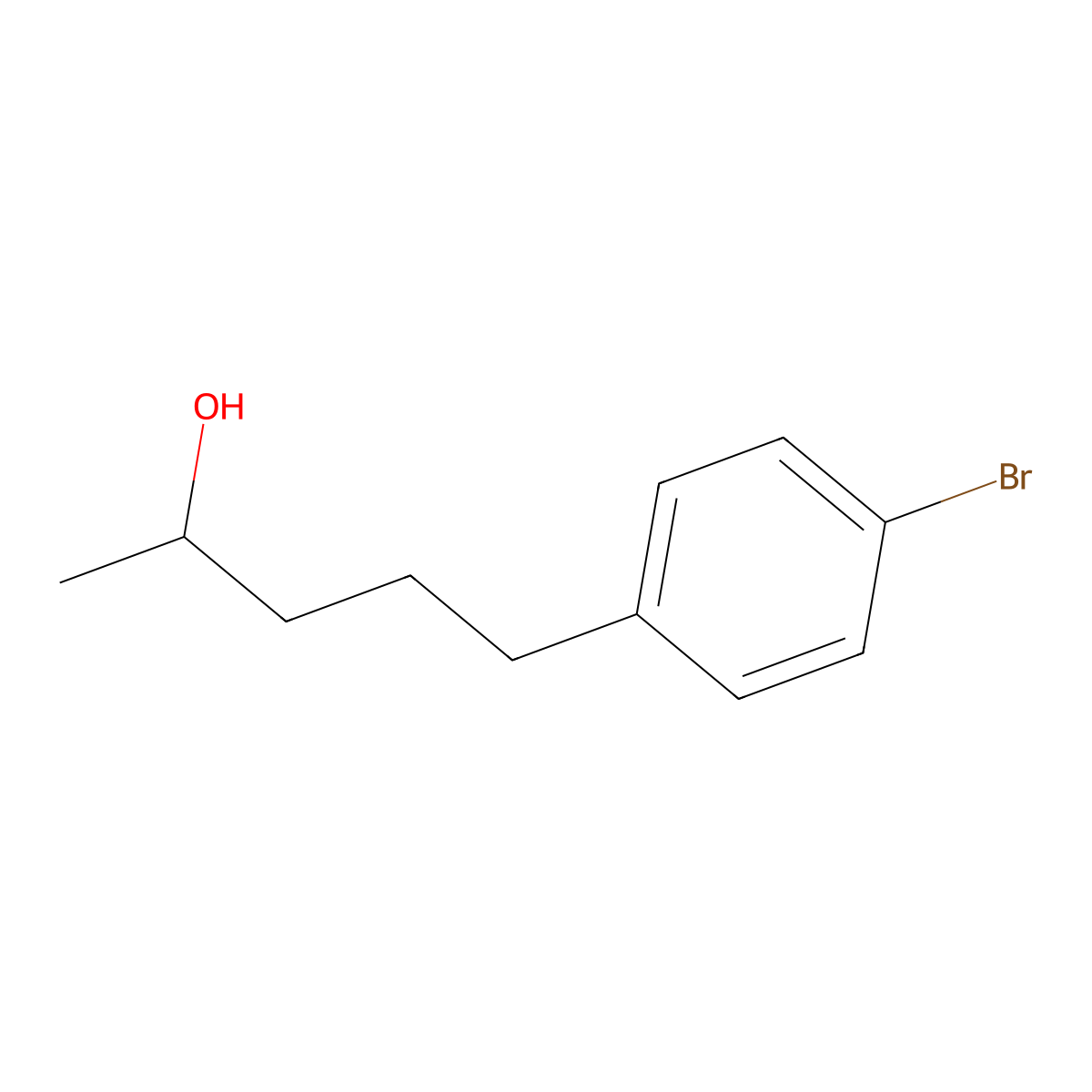 5-(4-Bromophenyl)pentan-2-ol molecular structure, CAS 1342347-34-5