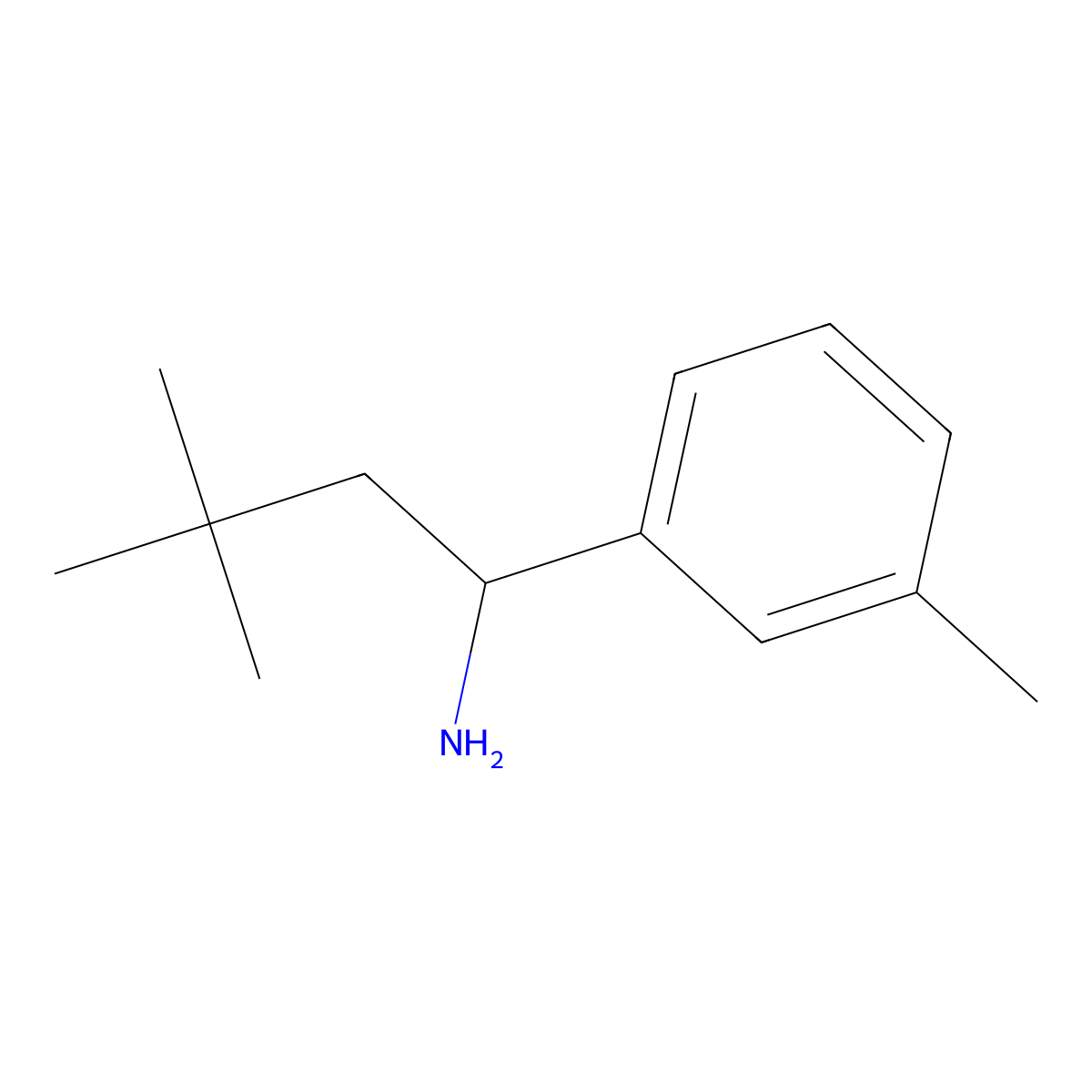 3,3-Dimethyl-1-(3-methylphenyl)butan-1-amine molecular structure, CAS 1342349-55-6