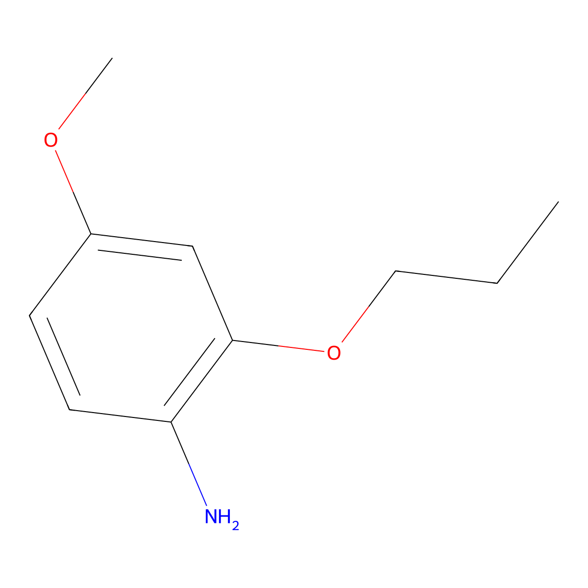 4-Methoxy-2-propoxyaniline molecular structure, CAS 1342350-56-4