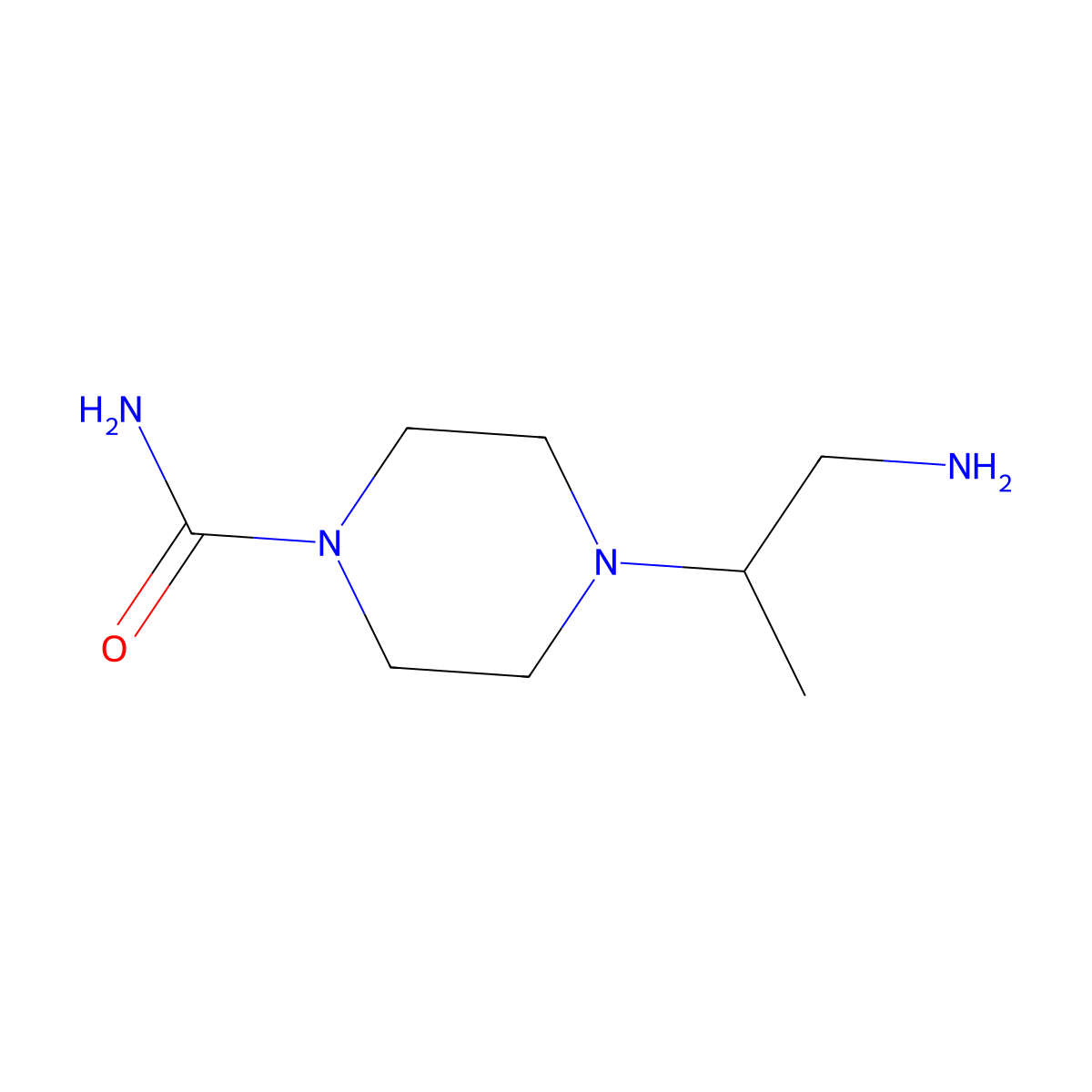 4-(1-Aminopropan-2-yl)piperazine-1-carboxamide molecular structure, CAS 1342350-93-9