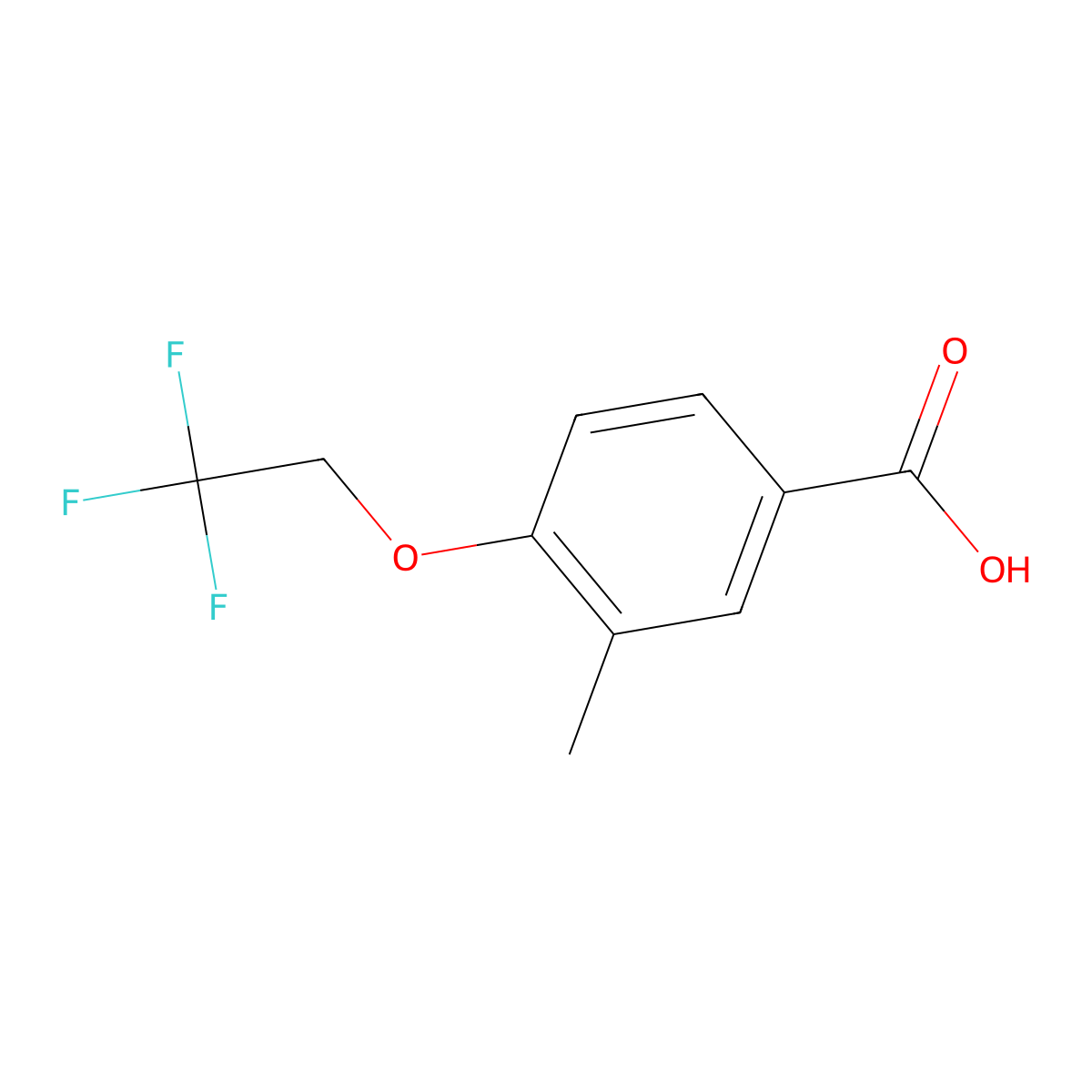 3-Methyl-4-(2,2,2-trifluoroethoxy)benzoic acid molecular structure, CAS 1342354-79-3