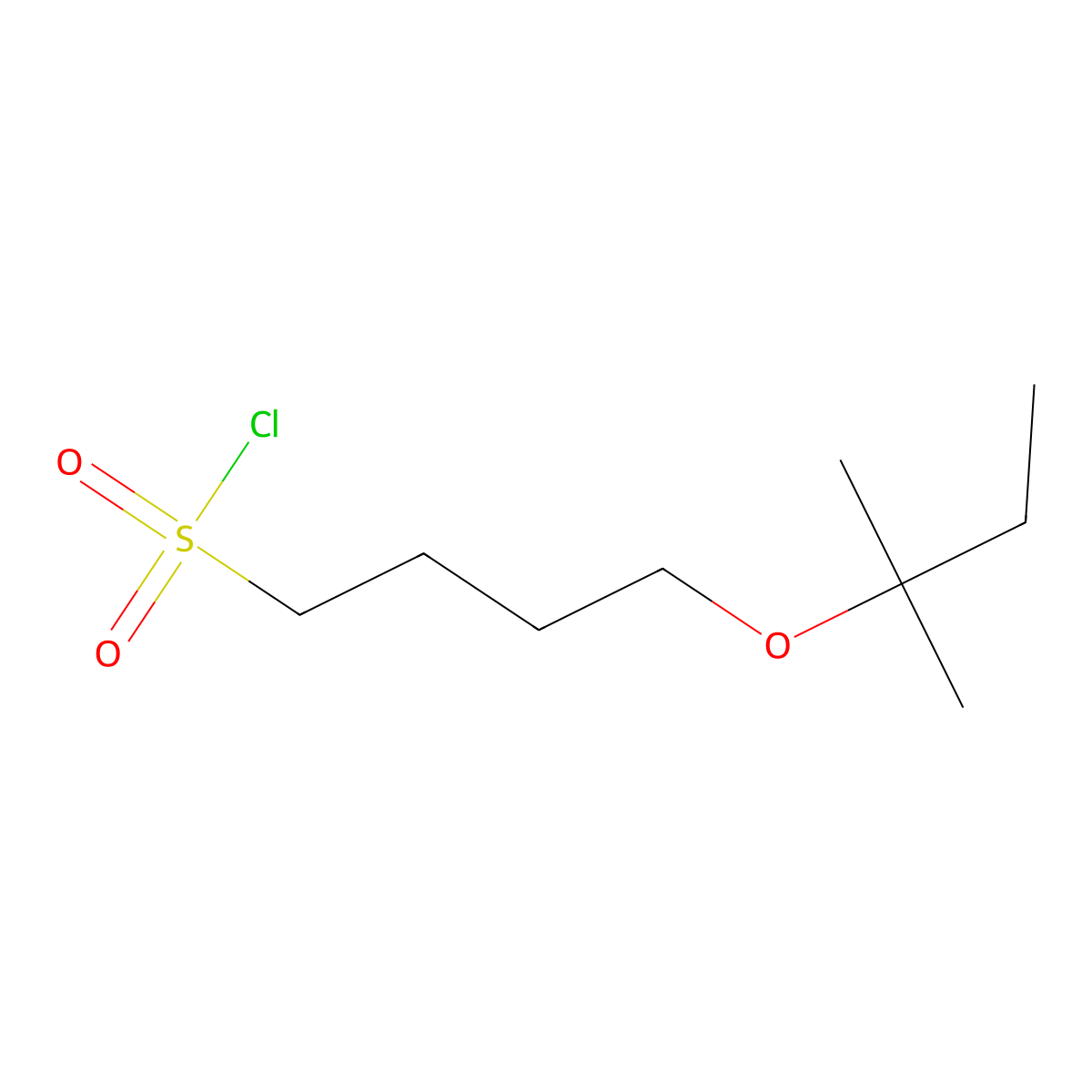 4-[(2-Methylbutan-2-yl)oxy]butane-1-sulfonyl chloride molecular structure, CAS 1342355-23-0