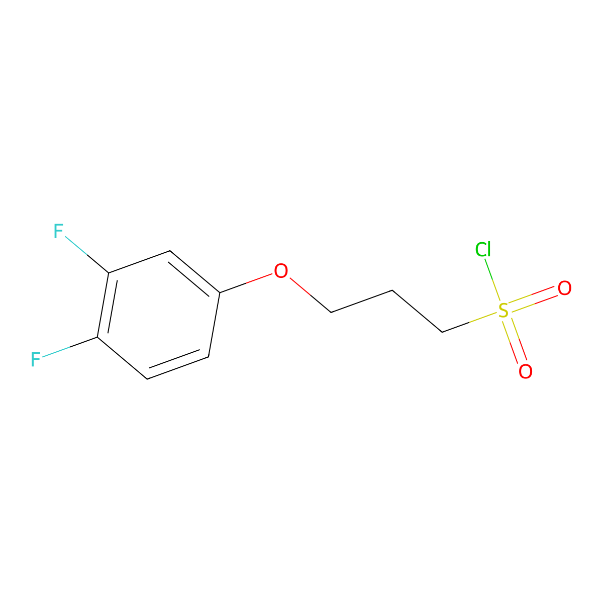 3-(3,4-Difluorophenoxy)propane-1-sulfonyl chloride molecular structure, CAS 1342357-95-2