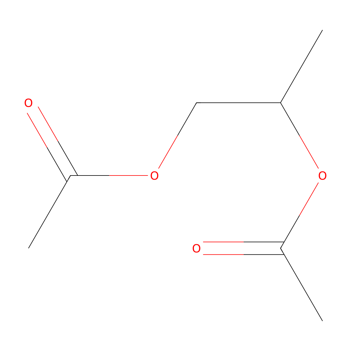 Propylene Glycol Diacetate molecular structure, CAS 134236-23-0