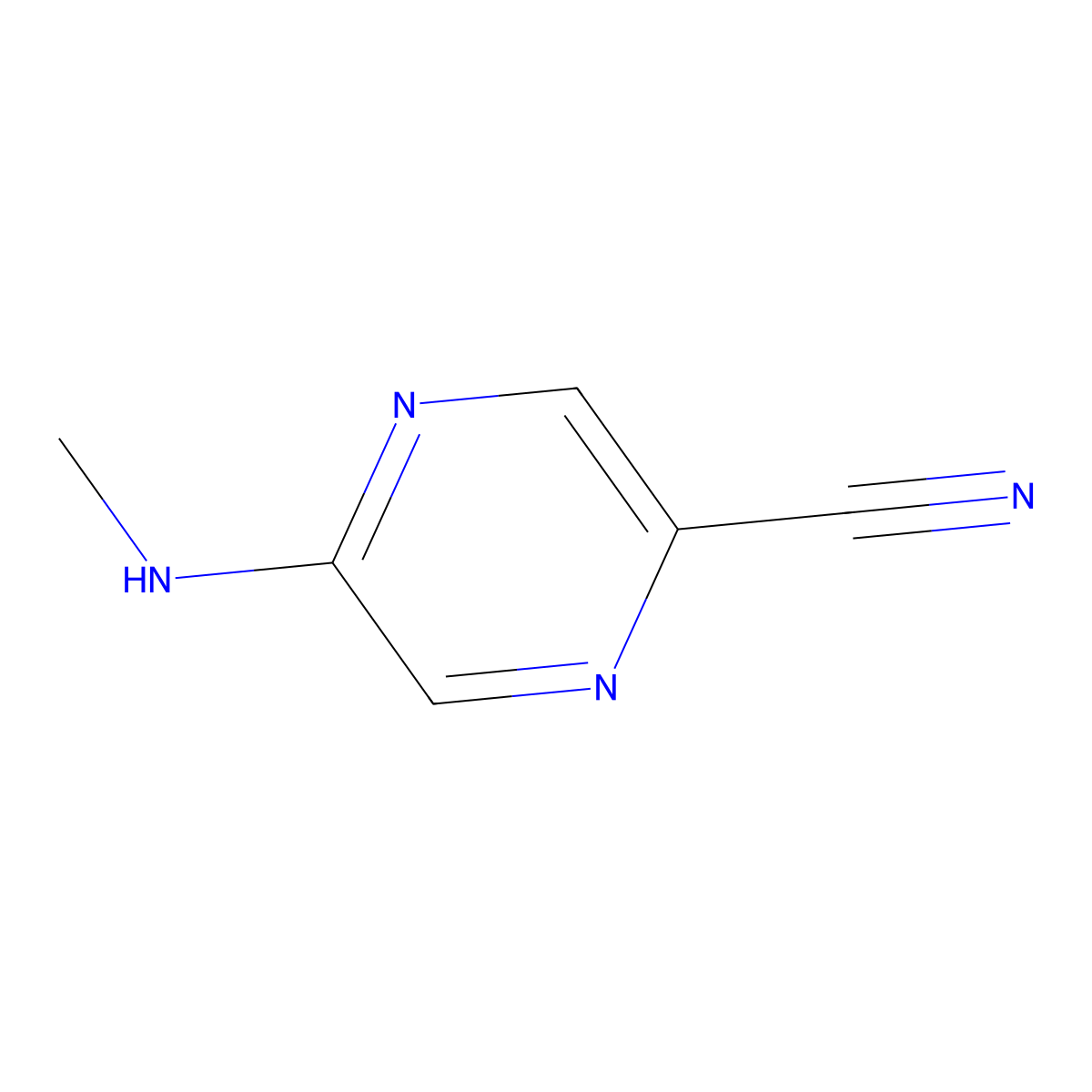 5-(Methylamino)pyrazine-2-carbonitrile molecular structure, CAS 1342365-74-5