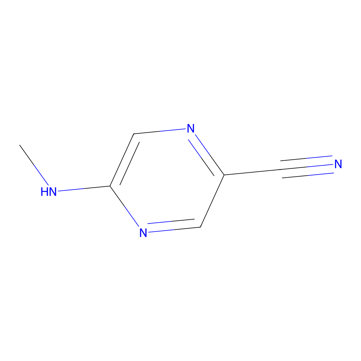 5-(Methylamino)pyrazine-2-carbonitrile molecular structure, CAS 1342365-74-5
