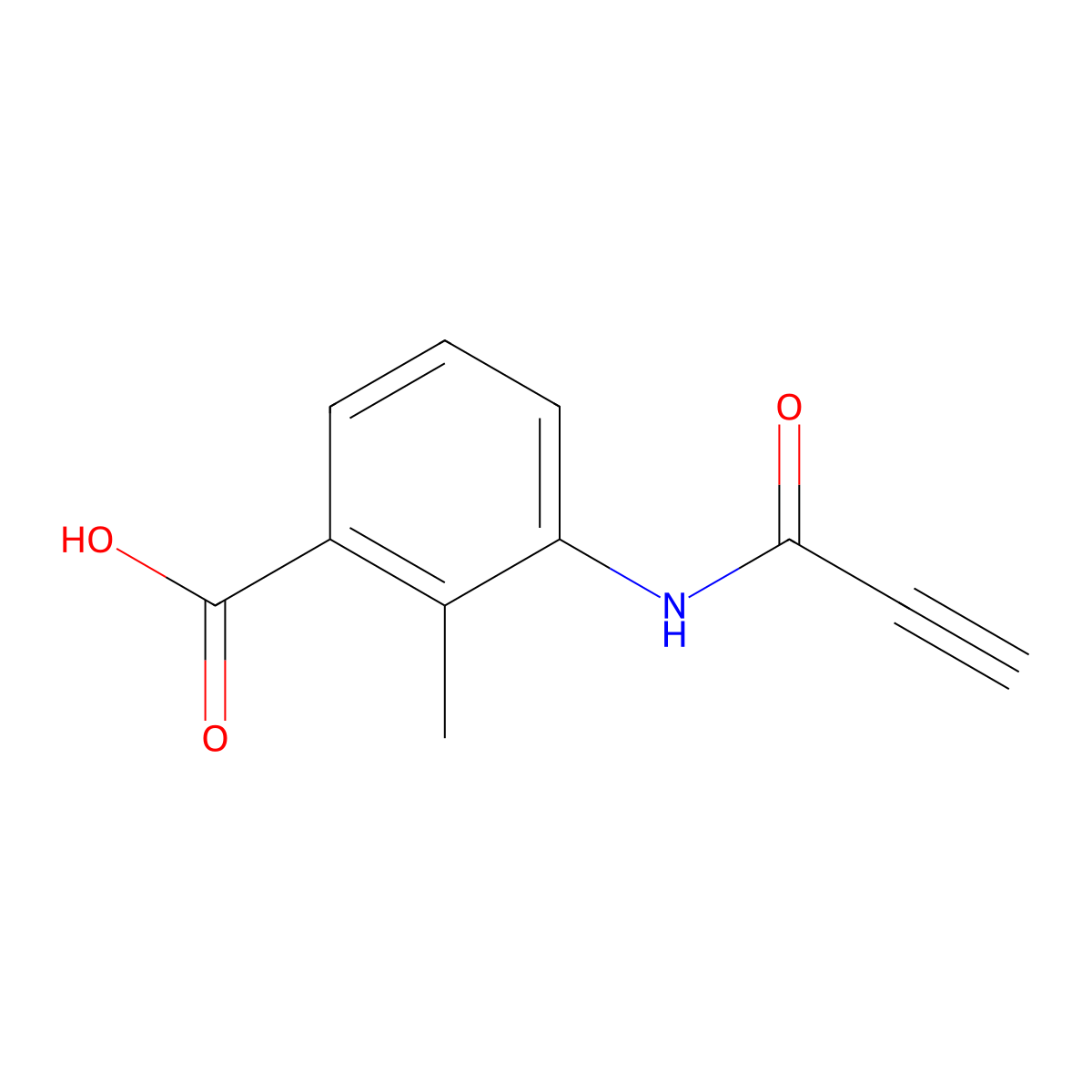 2-Methyl-3-(prop-2-ynoylamino)benzoic acid molecular structure, CAS 1342365-77-8