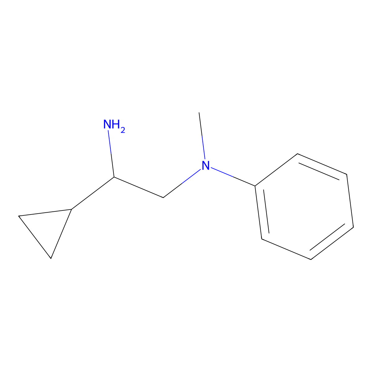 1-cyclopropyl-N~2~-methyl-N~2~-phenylethane-1,2-diamine molecular structure, CAS 1342365-95-0
