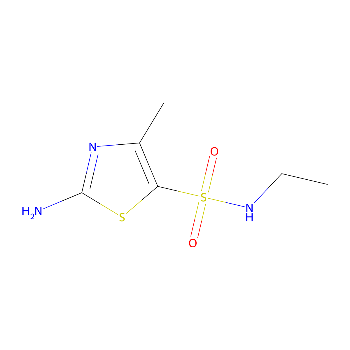 2-Amino-N-ethyl-4-methylthiazole-5-sulfonamide molecular structure, CAS 1342368-78-8