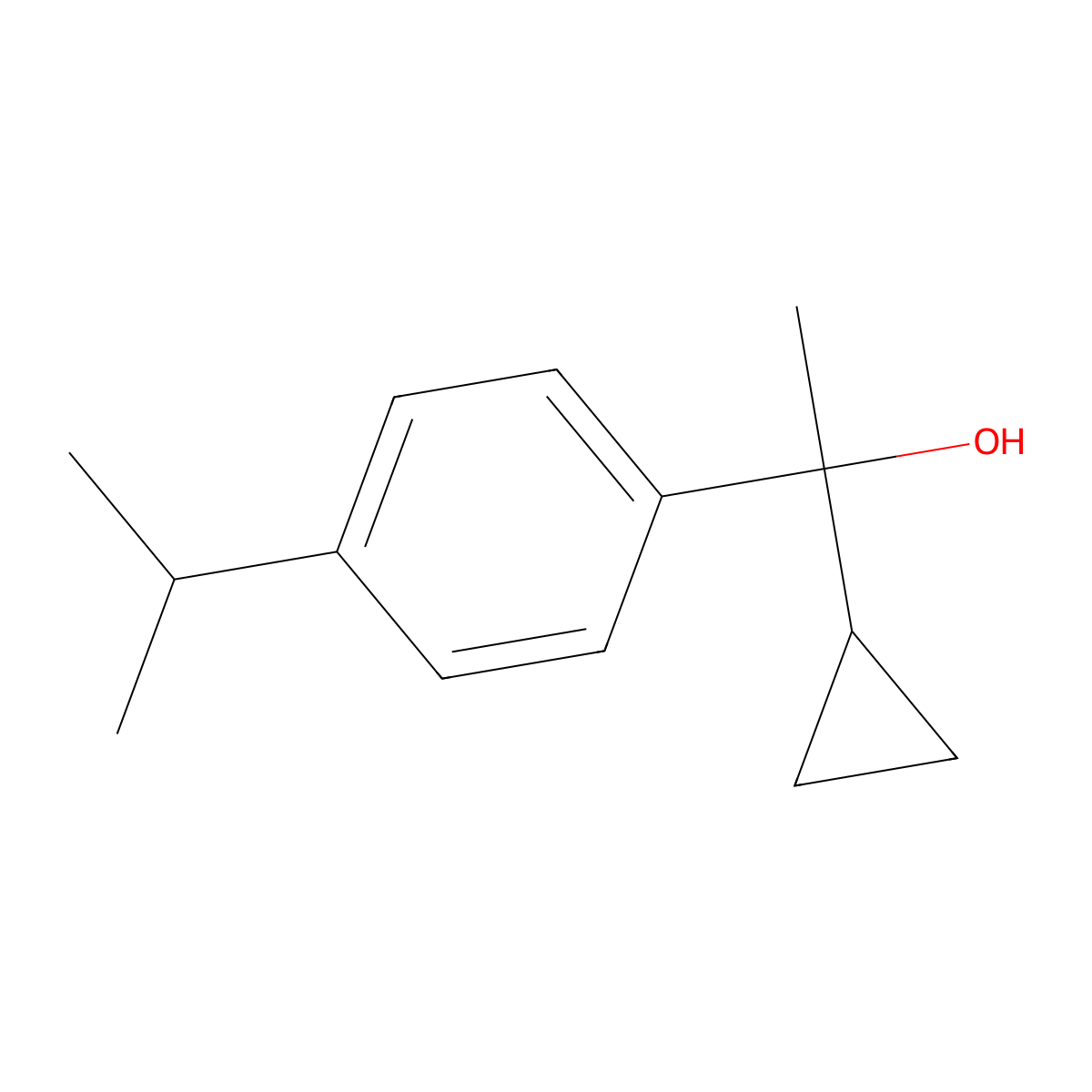 1-(4-iso-Propylphenyl)-1-cyclopropyl ethanol molecular structure, CAS 1342369-21-4