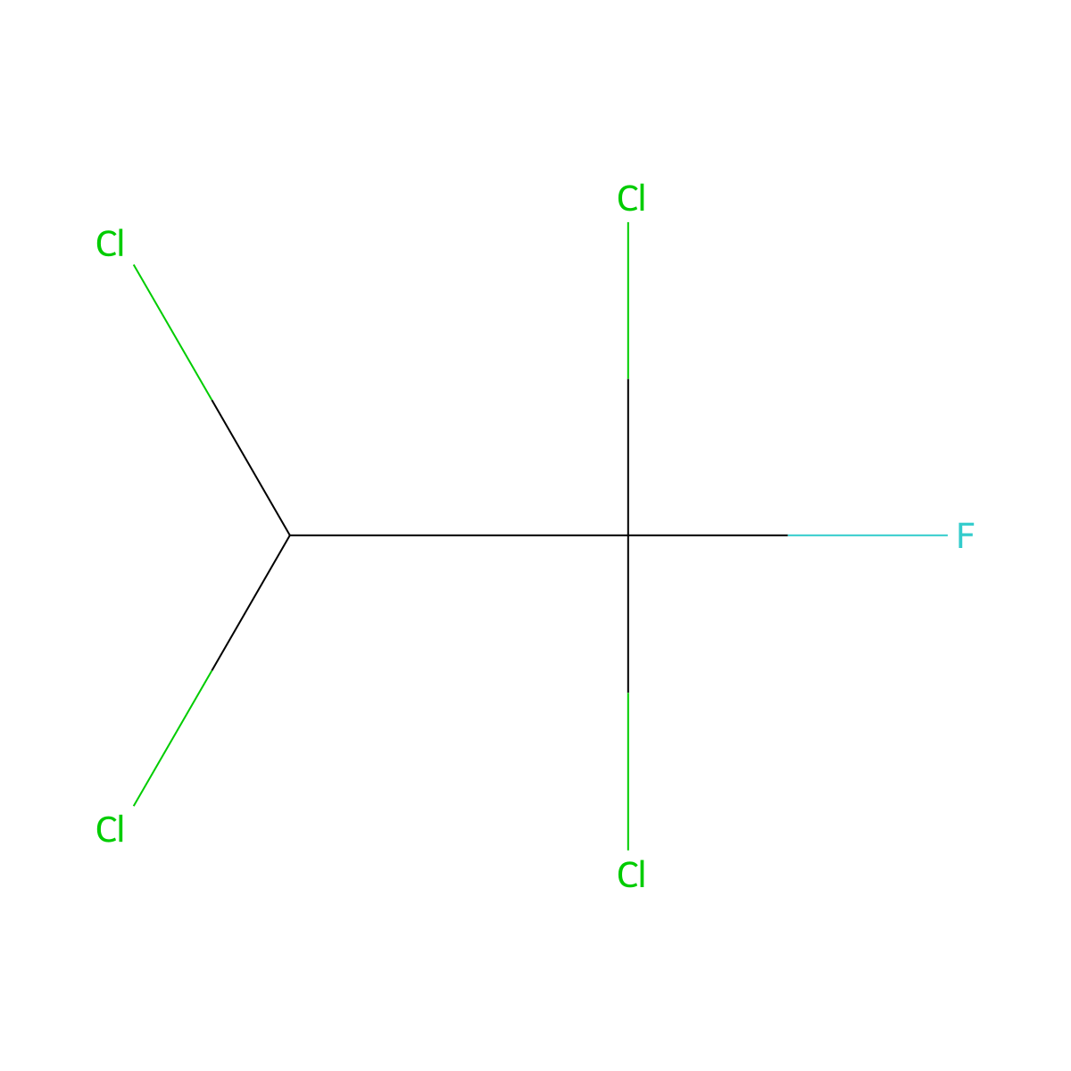 1,1,2,2-Tetrachloro-1-fluoroethane molecular structure, CAS 134237-32-4