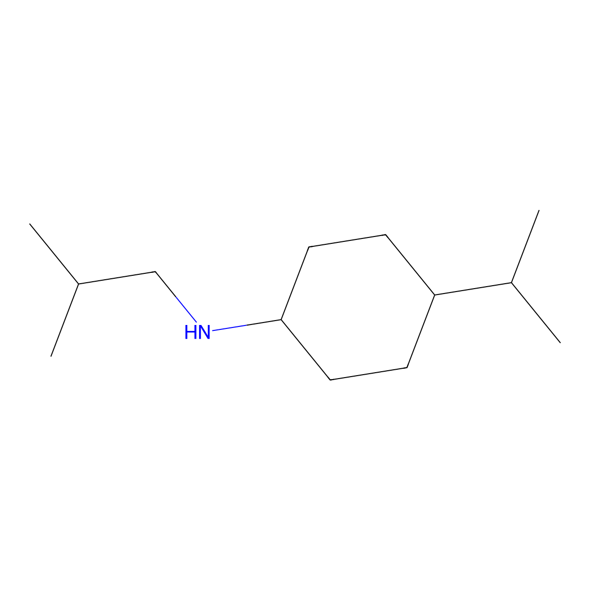 N-(2-Methylpropyl)-4-(propan-2-yl)cyclohexan-1-amine molecular structure, CAS 1342373-42-5