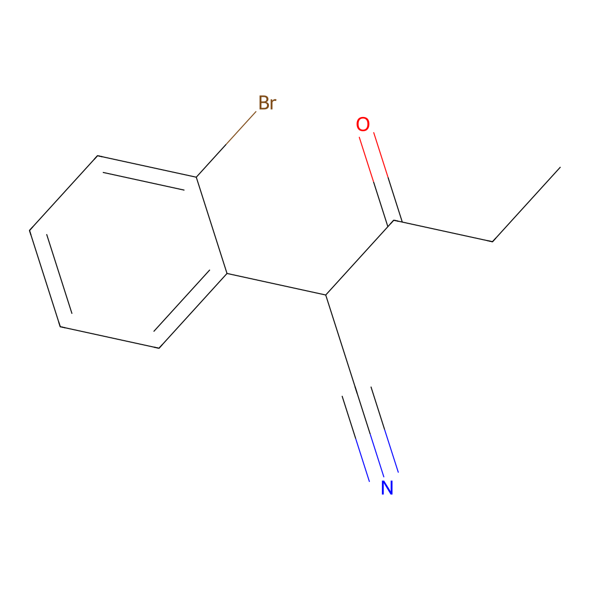 2-(2-Bromophenyl)-3-oxopentanenitrile molecular structure, CAS 1342374-07-5