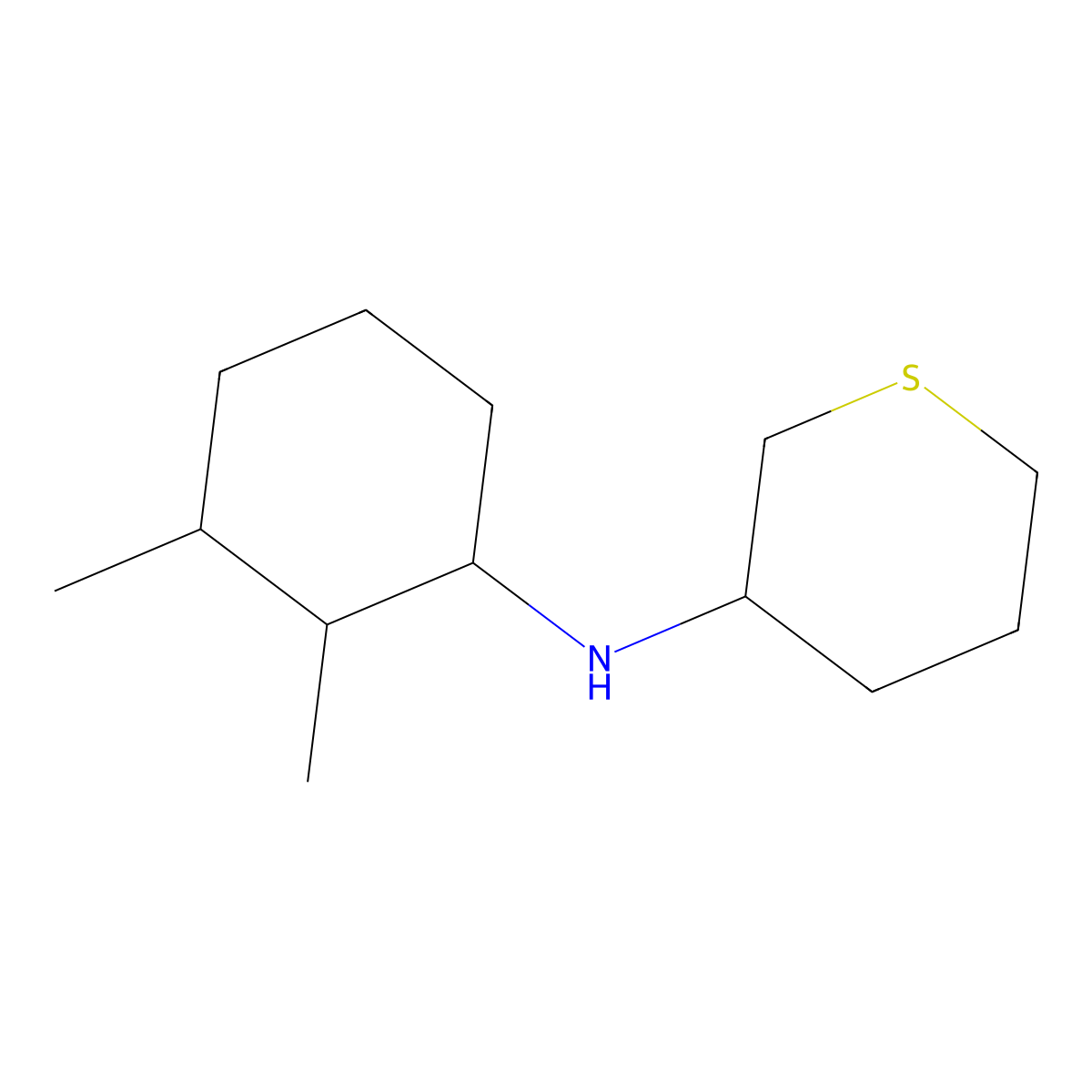 N-(2,3-dimethylcyclohexyl)thian-3-amine molecular structure, CAS 1342378-19-1