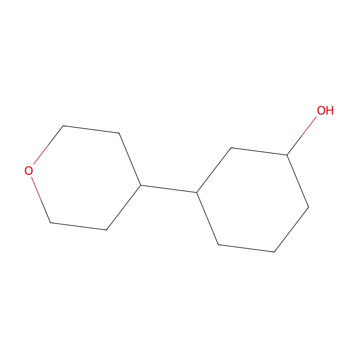 3-(Oxan-4-yl)cyclohexan-1-ol molecular structure, CAS 1342378-98-6