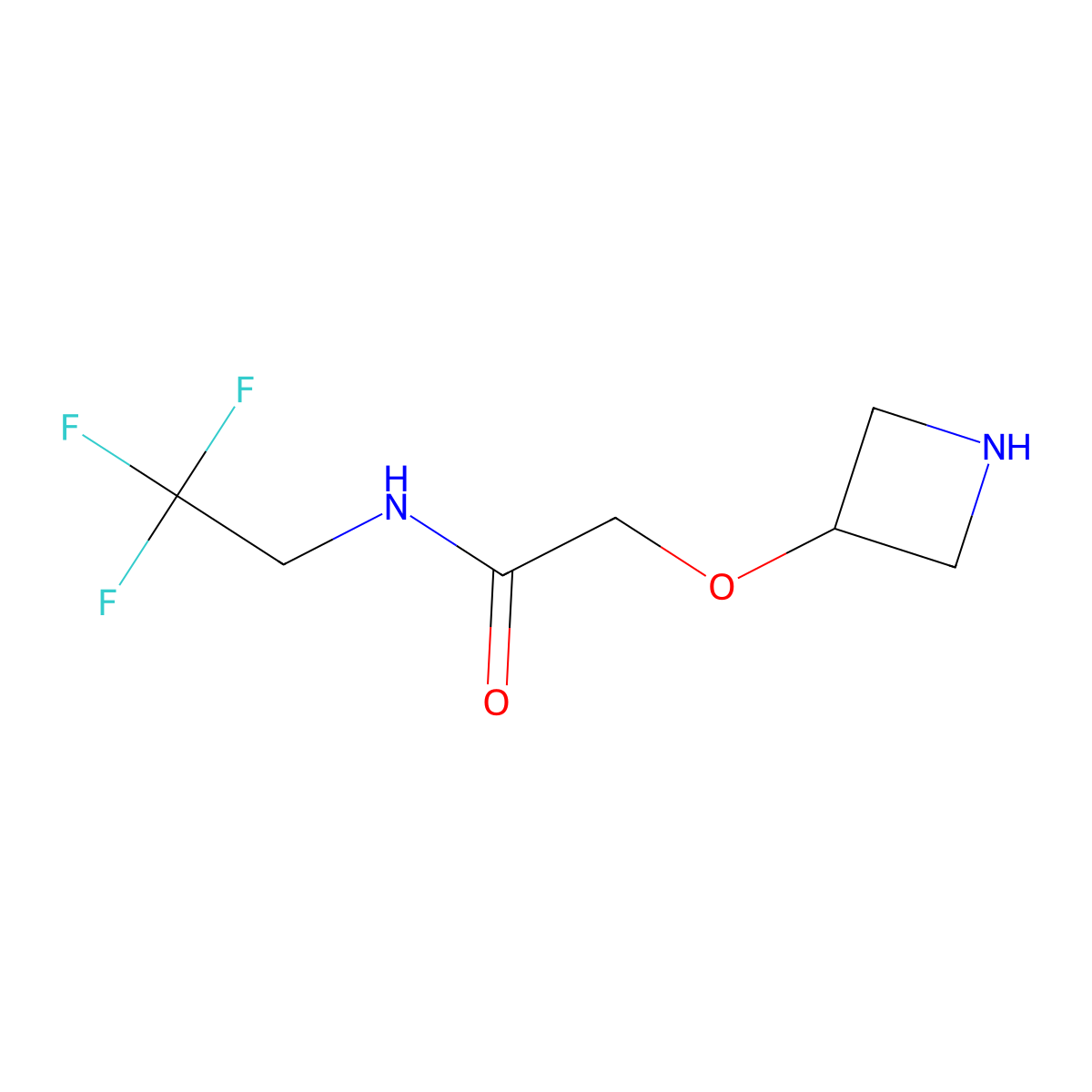 2-(azetidin-3-yloxy)-N-(2,2,2-trifluoroethyl)acetamide molecular structure, CAS 1342379-14-9