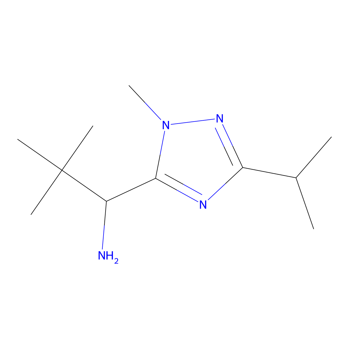 1-(3-Isopropyl-1-methyl-1h-1,2,4-triazol-5-yl)-2,2-dimethylpropan-1-amine molecular structure, CAS 1342380-05-5