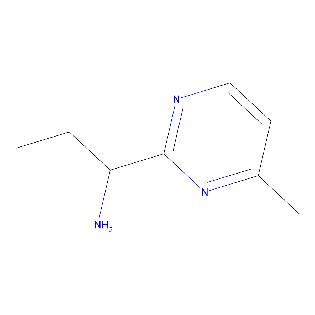 1-(4-Methylpyrimidin-2-yl)propan-1-amine molecular structure, CAS 1342380-63-5