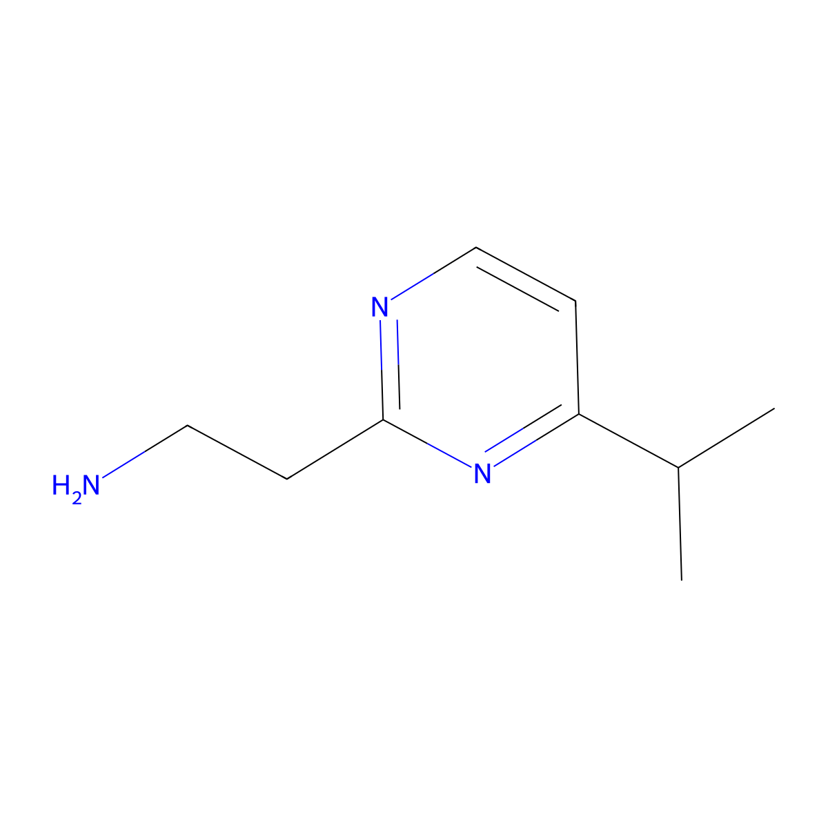 2-[4-(Propan-2-yl)pyrimidin-2-yl]ethan-1-amine molecular structure, CAS 1342381-03-6