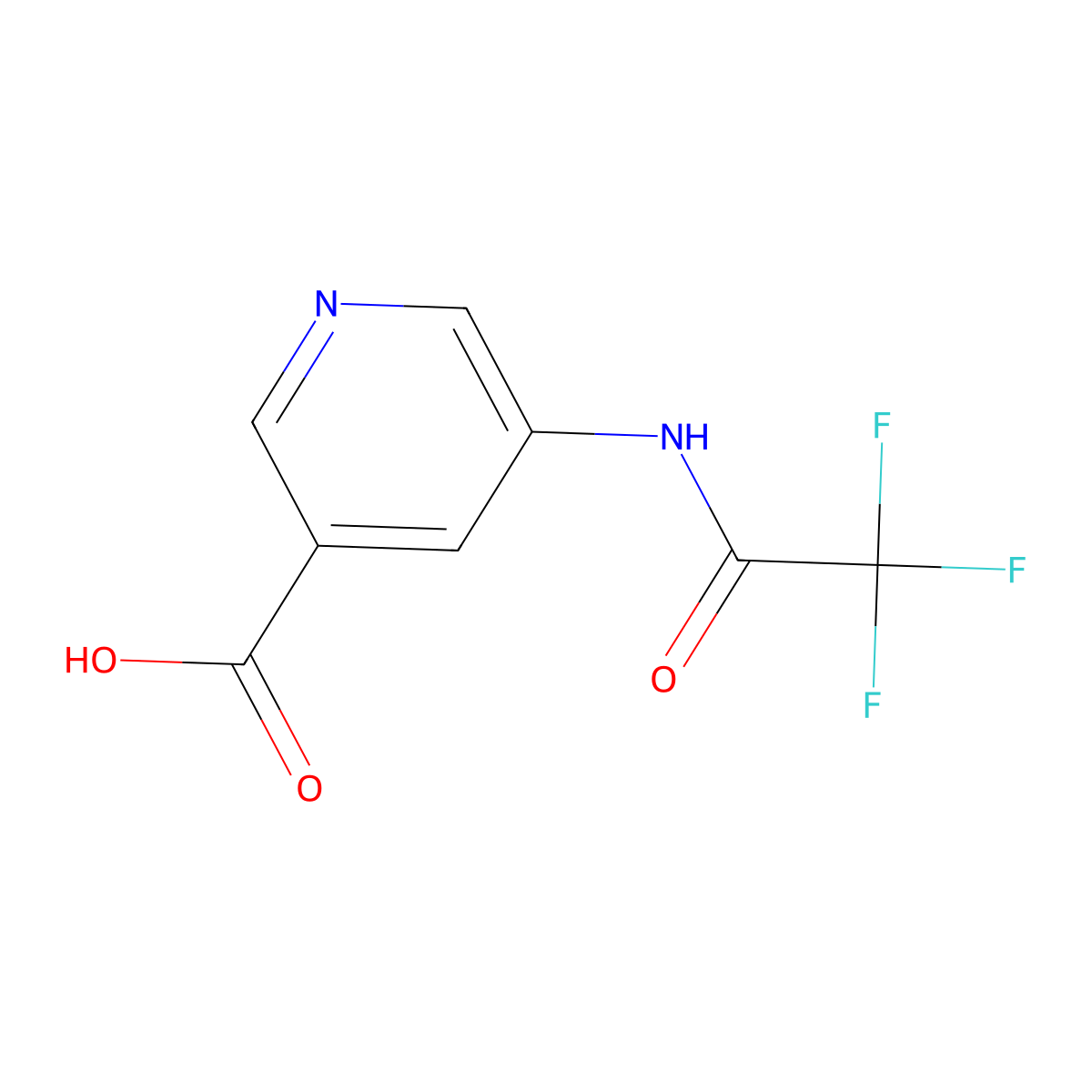 5-(Trifluoroacetamido)pyridine-3-carboxylic acid molecular structure, CAS 1342383-85-0