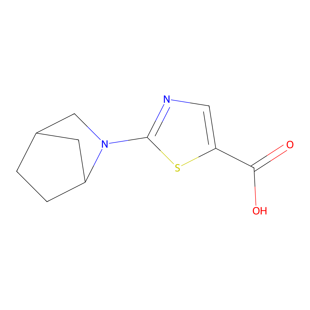 2-{2-Azabicyclo[2.2.1]heptan-2-yl}-1,3-thiazole-5-carboxylic acid molecular structure, CAS 1342385-09-4