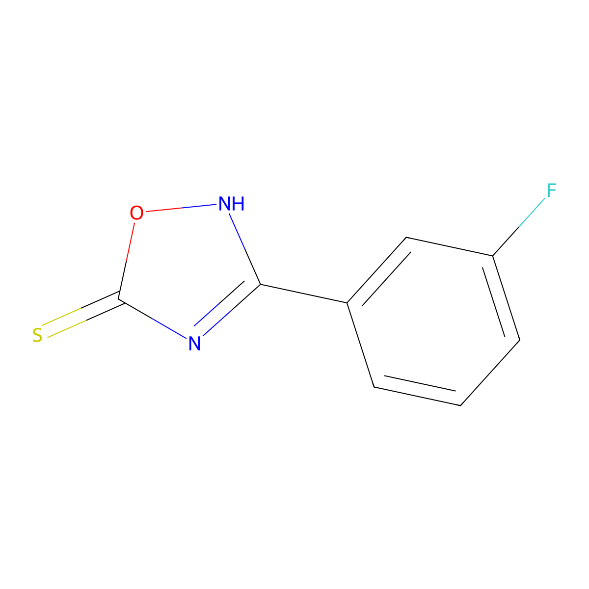 3-(3-Fluorophenyl)-1,2,4-oxadiazole-5-thiol molecular structure, CAS 1342386-00-8