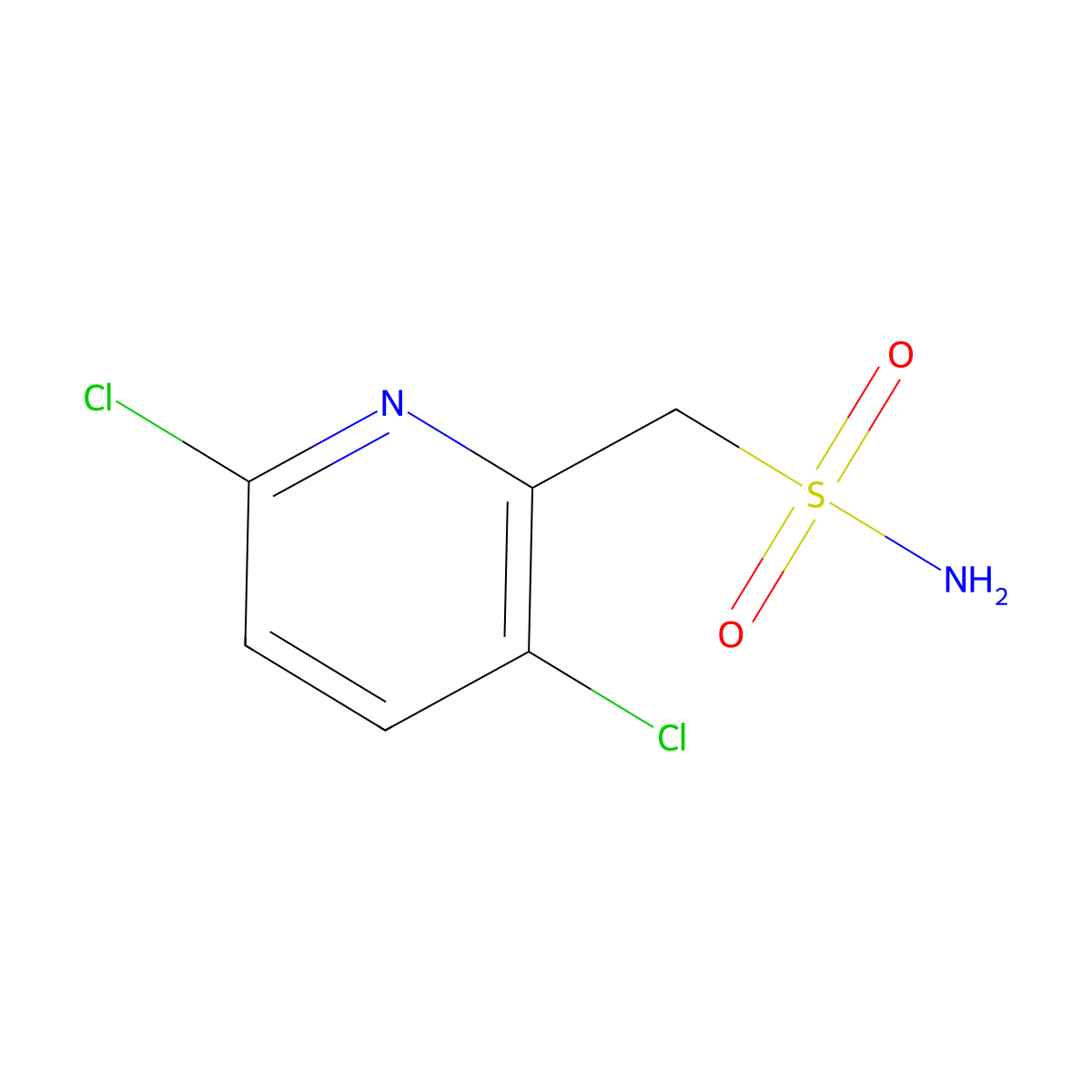 (3,6-Dichloropyridin-2-yl)methanesulfonamide molecular structure, CAS 1342386-11-1