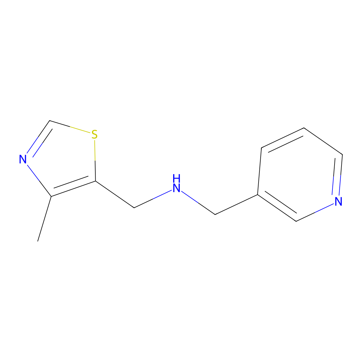 1-(4-Methylthiazol-5-yl)-N-(pyridin-3-ylmethyl)methanamine molecular structure, CAS 1342386-70-2