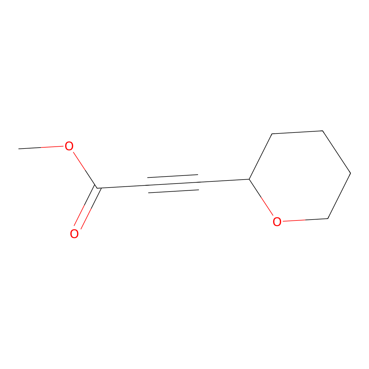 Methyl 3-(oxan-2-yl)prop-2-ynoate molecular structure, CAS 1342388-53-7
