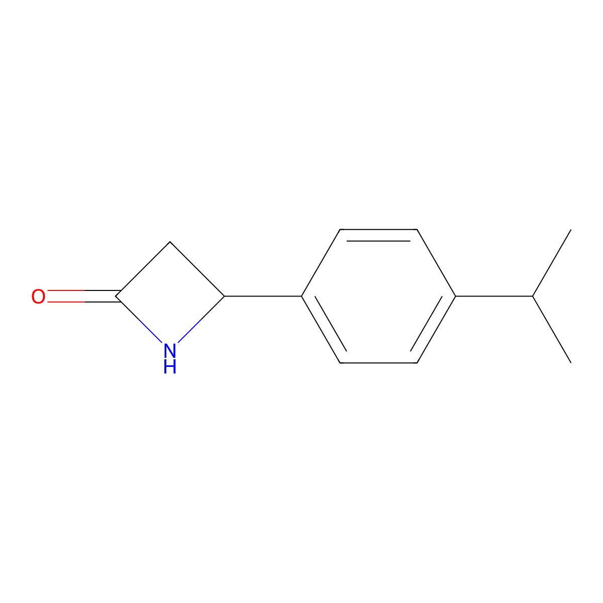 4-[4-(Propan-2-yl)phenyl]azetidin-2-one molecular structure, CAS 1342390-64-0