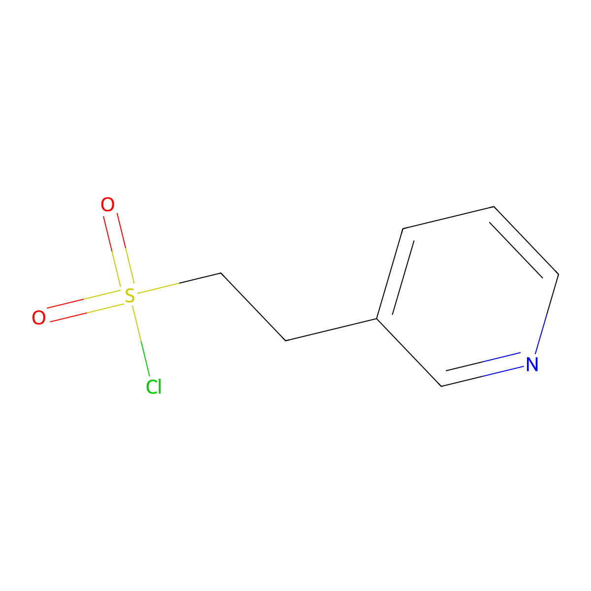 2-(Pyridin-3-yl)ethane-1-sulfonyl chloride molecular structure, CAS 1342391-31-4