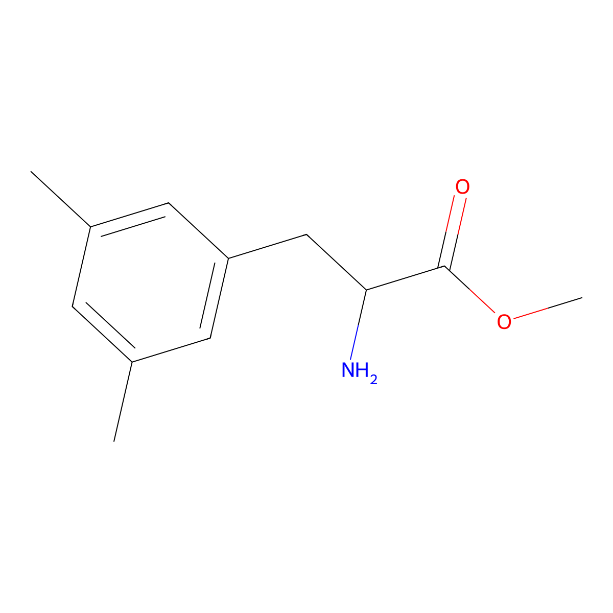 Methyl 2-amino-3-(3,5-dimethylphenyl)propanoate molecular structure, CAS 1342391-74-5