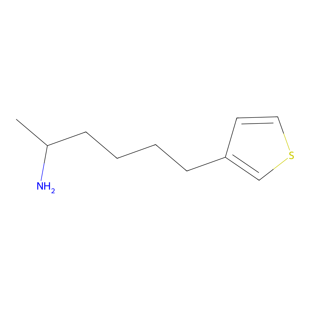 6-(Thiophen-3-yl)hexan-2-amine molecular structure, CAS 1342398-25-7