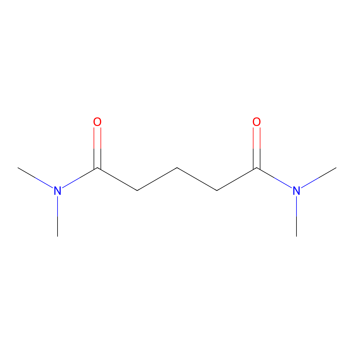 N,N,N',N'-Tetramethylglutaramide molecular structure, CAS 13424-80-1