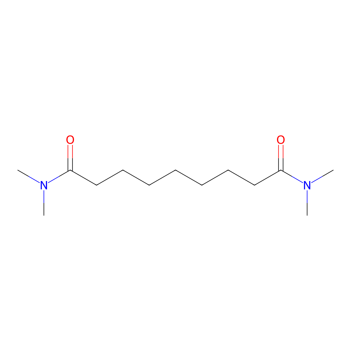 Azelamide, N,N,N',N'-tetramethyl- molecular structure, CAS 13424-87-8