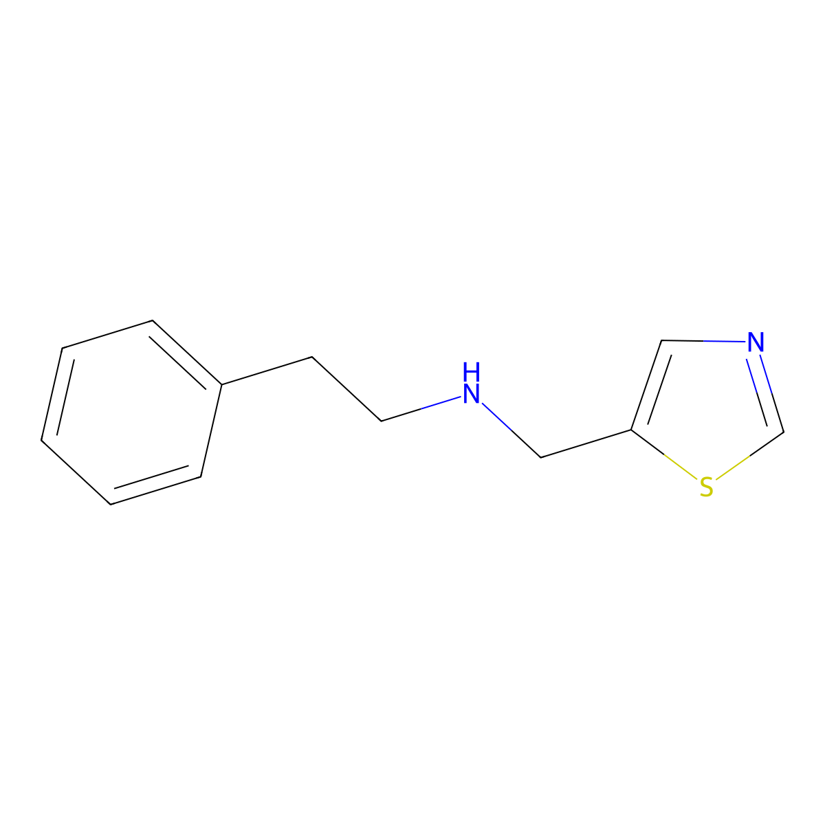 2-Phenyl-N-(thiazol-5-ylmethyl)ethan-1-amine molecular structure, CAS 1342400-00-3